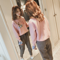 2021 Hong Kong style suit spring dress female retro chic street photo bombing Street two sets of age reduction small man temperament pants