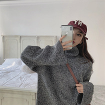 Spring dress 2021 New Net red autumn and winter season coat pullover loose turtleneck sweater wear large size womens tide