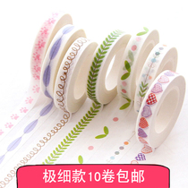 Photo border hand book and paper tape growth manual sticker Lace tearable very fine album diy decorative vector