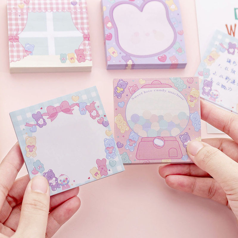 Clearance cartoon sticky note book N times sticker cute girl note memo message book sticky note paper post-it note book