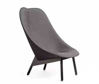 Light luxury high back living room balcony study classic Nordic fabric leisure creative petal fan designer shell chair