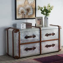 Designer aluminum OEI industrial wind loft Creative storage cabinet box-type entrance hall porch large-capacity storage furniture