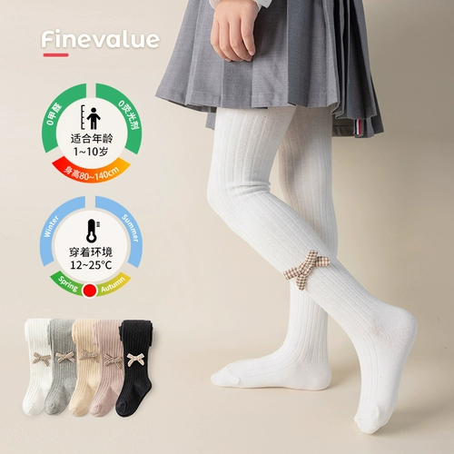 Хлопковые леггинсы, детские тонкие колготки, штаны для девочек