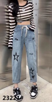 Yi Mi Exclusive Authentic 221 Style Plus Size Fashion Casual Loose Slimming Stretch Jeans