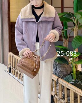 Ying Mingqi's Exclusive Store Genuine Product Model 083, Plus-Size, Fashionable, Casual, Loose-Fitting, Slimming, Leather and Fur Integrated Coat