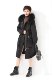 Duozi Brand Genuine New Model 051, Plus-Size, Fashionable, Casual, Loose-Fitting, Fleece-Lined Parka with Real Fur Collar