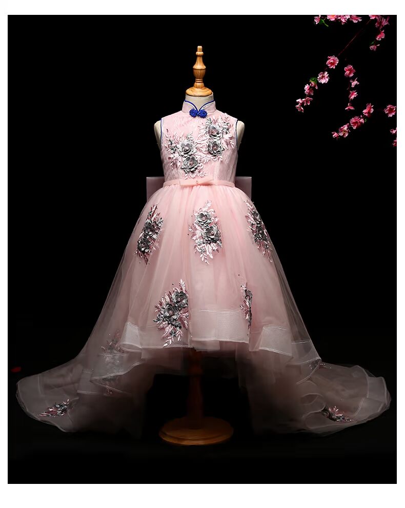 Quần áo trẻ em mẫu nữ catwalk trình diễn phong cách Trung Quốc Trang phục trẻ em biểu diễn trang phục 2018 thu đông phong cách mới shop bán đồ trẻ em