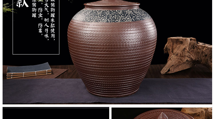 Jingdezhen ceramic barrel ricer box 20 jins of 50 kg 100 catties of household ceramics storage tank is sealed container caddy fixings