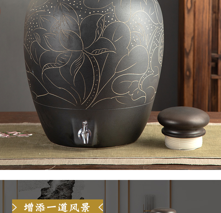 Jingdezhen ceramic jars seal save it 50 kg 20 jins 10 wine liquor GuanPing archaize home wine jars