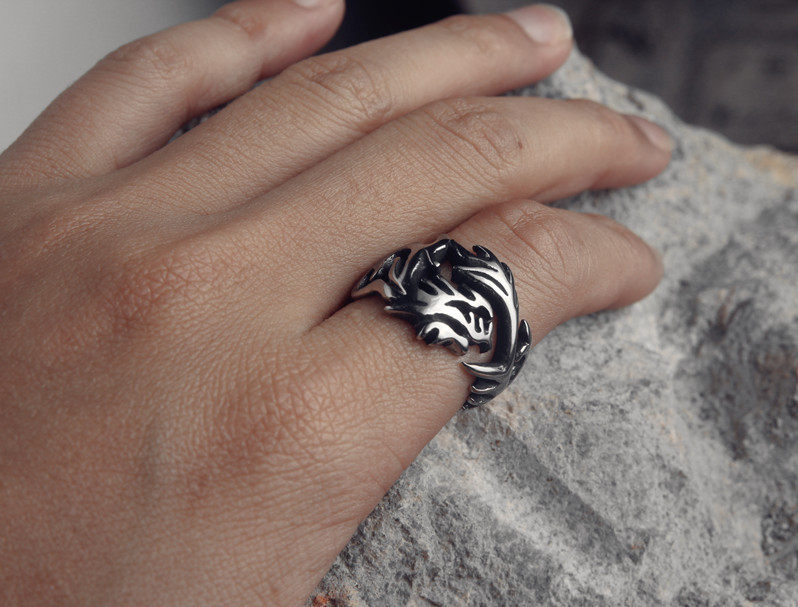 Bague homme ROCK PUNK en Acier au titane - Ref 3086479 Image 21