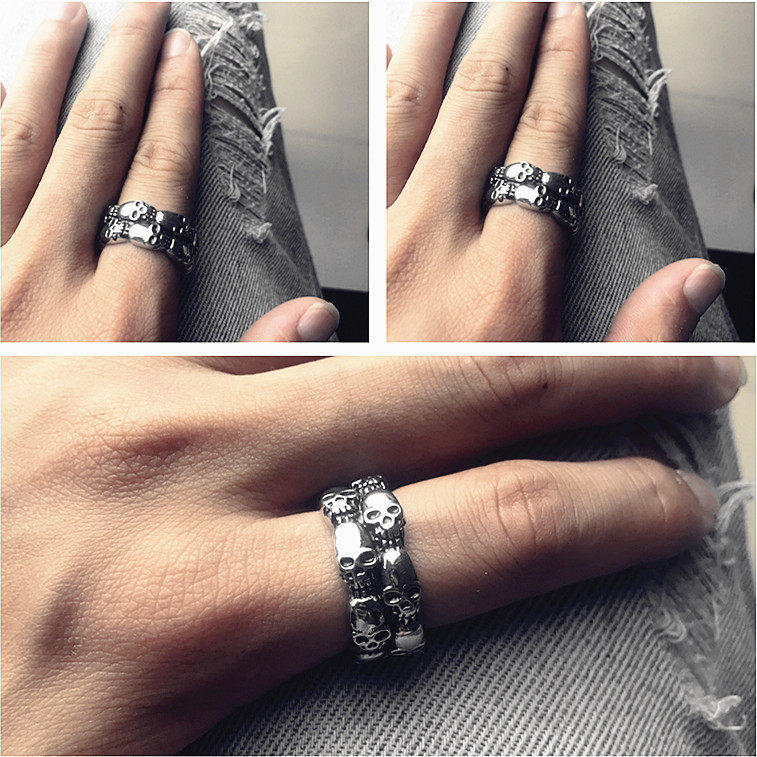 Bague homme ROCK PUNK en Acier au titane - Ref 3086479 Image 17