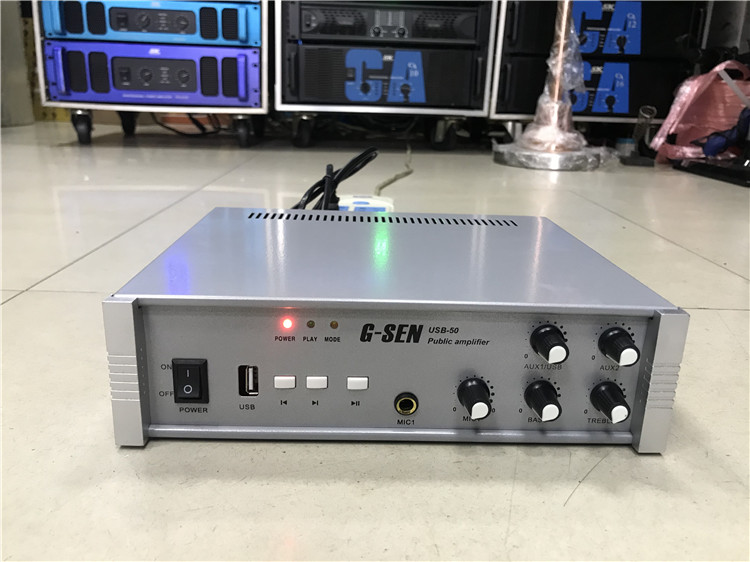 G-SEN Qisheng USB50 constant pressure power amplifier USB SD constant pressure power amplifier voltage small power amplifier broadcasting system