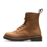 Martens, коричневые дышащие демисезонные короткие сапоги в английском стиле для путешествий подходит для мужчин и женщин, в британском стиле, из натуральной кожи