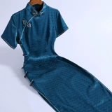 Демисезонное ципао, длинное винтажное платье, 2020 года, китайский стиль