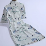 Демисезонное ципао, длинное легкое бархатное платье, 2020 года, китайский стиль, светлый стиль