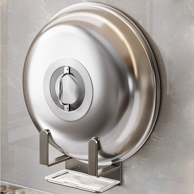 Free-to-punch kitchen shelving to put countryside large lid rack wall-mounted wall shelf Tootto cutting board chopping block intake-Taobao