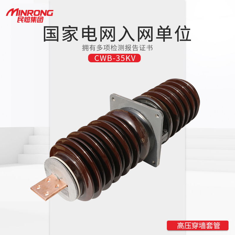 Double-row ceramic insulation 10kv copper bar conductive bar CWB CWW-10 1250A outdoor high pressure wearing wall casing