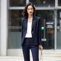 High-end dress female professional suit spring and autumn fashion temperament goddess Fan small man long sleeve suit overalls