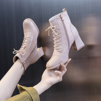 Martin short boots children 2021 new winter autumn and winter English wind Joker thick heel heels