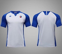 Basketball referee deputy CU customized gray blue and white basket color mens and womens professional game clothing tops village ba three horizontal referee uniforms