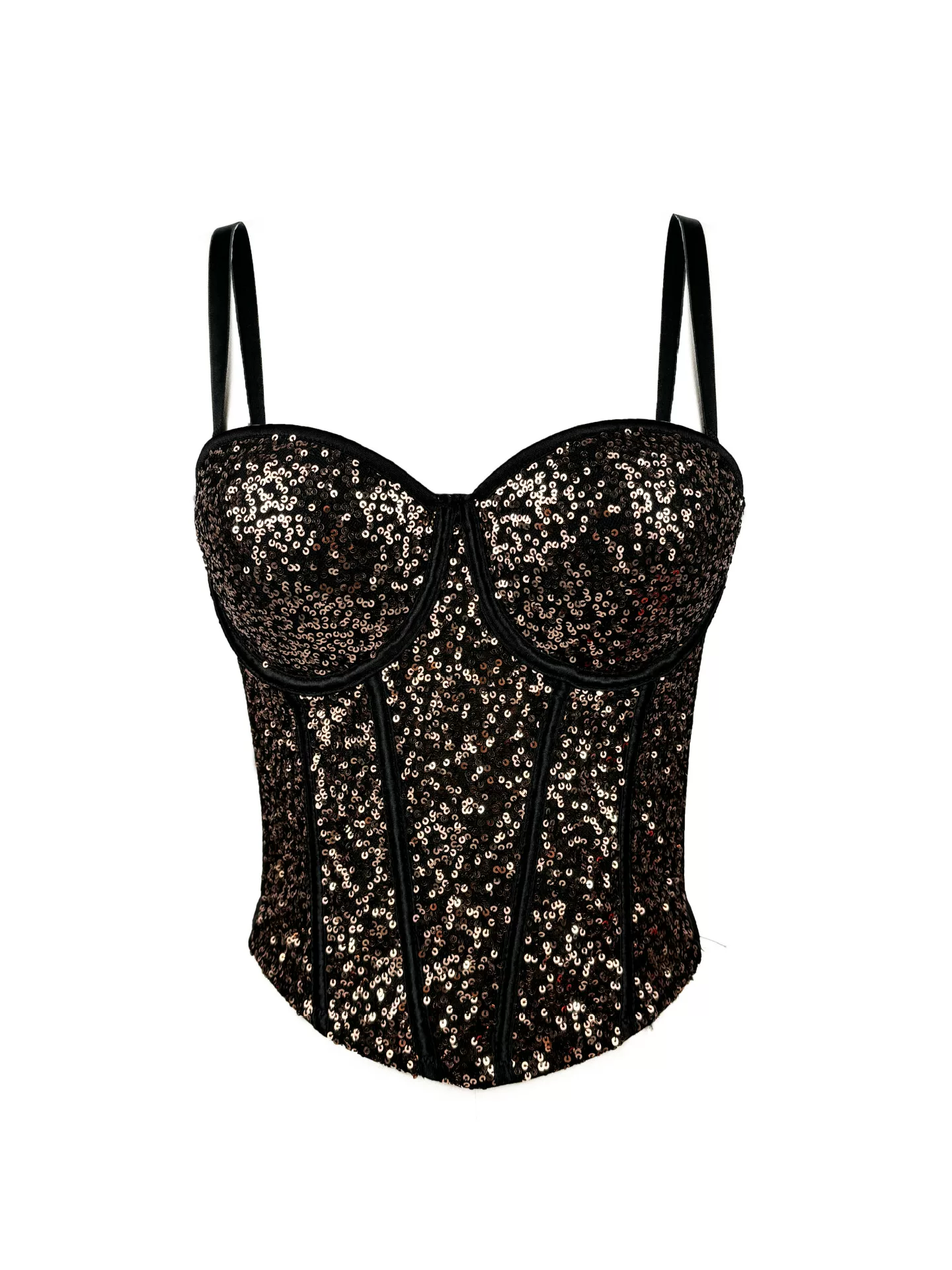 Костюм, топ-тюльпан (tube top), бюстье, бра, облегающий, эффект подъема