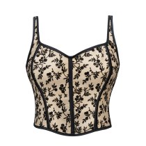 Anchor internet celebrity same style fishbone vest bra skin color short tube top sexy girl top anchor live broadcast clothes