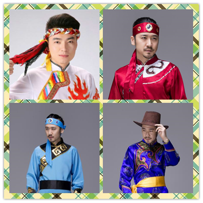 Tibetan headdress Male Mongolian headdress Cowboy hat Male Ethnic minority headdress Xinjiang Uighur hat