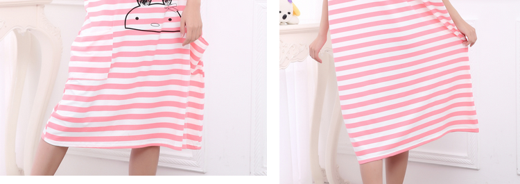 Thêm kích thước lớn nightdress chất béo mm200 kg cộng với phân bón tăng nữ mùa hè cotton ngắn tay áo phương thức Hàn Quốc phiên bản của bộ đồ ngủ dài