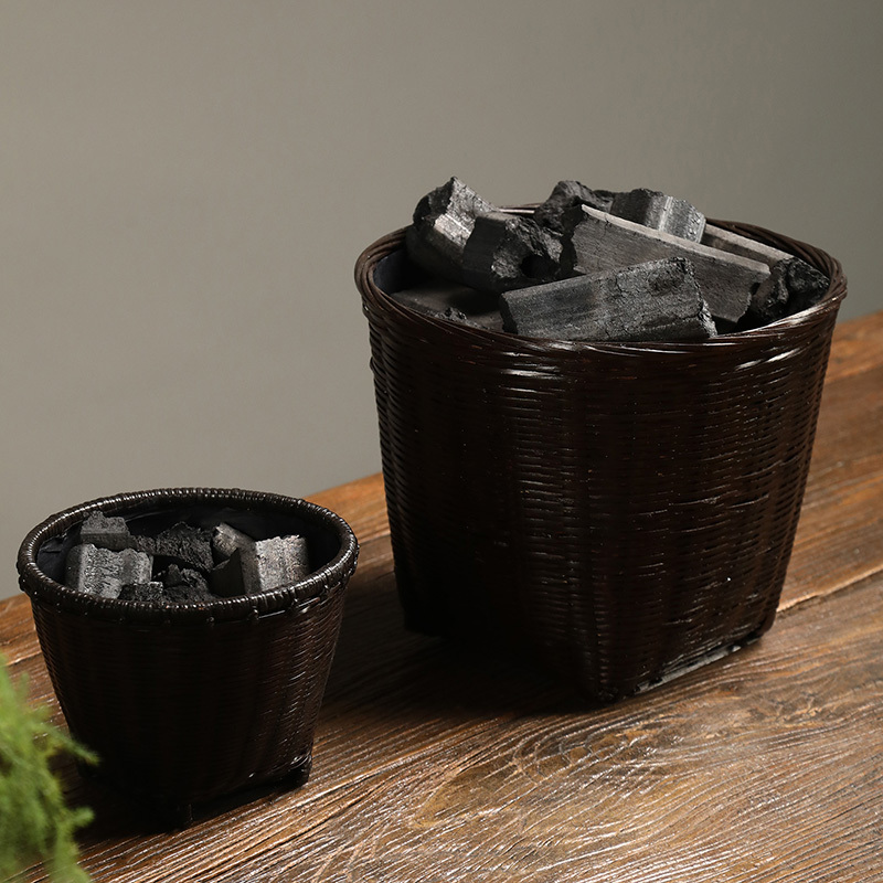 Bamboo Woven Vintage Basket Handmade Charcoal Bowl Charcoal Basket Charcoal Cage Charcoal Bucket with Handle and Lid Olive Charcoal Round Tea-Cooking Charcoal Stove Accessories Bamboo Woven Vintage Basket Handmade Charcoal Bowl Charcoal Basket Charcoal Cage Charcoal Bucket with Handle and Lid Olive Charcoal Round Tea-Cooking Charcoal Stove Accessories
