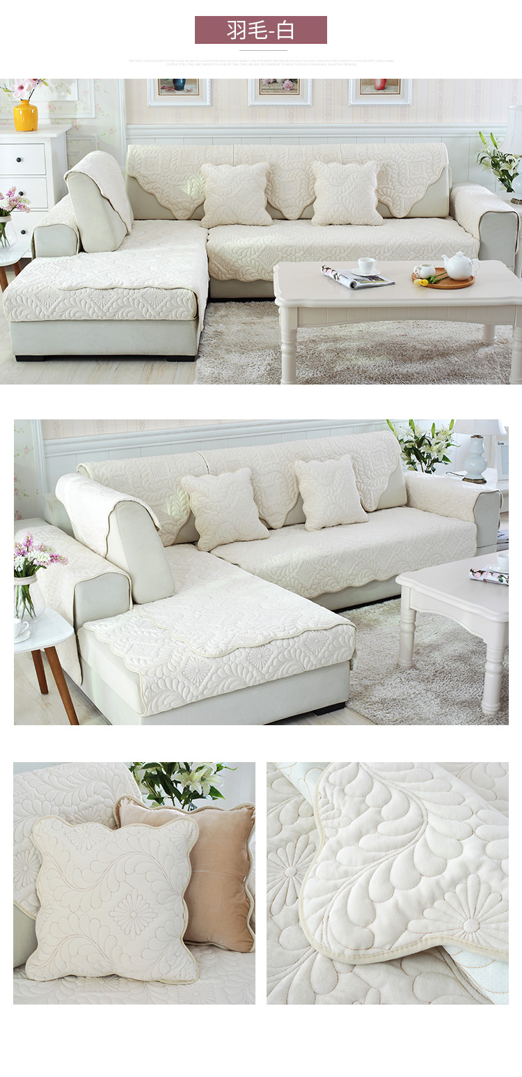 Plush sofa đệm sofa vải đệm Continental trượt flannel khăn Four Seasons sofa bìa đặt tối giản hiện đại mùa đông - Ghế đệm / đệm Sofa mẫu đệm ghế sofa gỗ