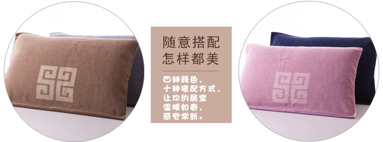 Gối bông vàng hai gói Không khí nhà mềm mại và thoải mái Đôi rắn và gối bẩn - Khăn gối vỏ gối vuông