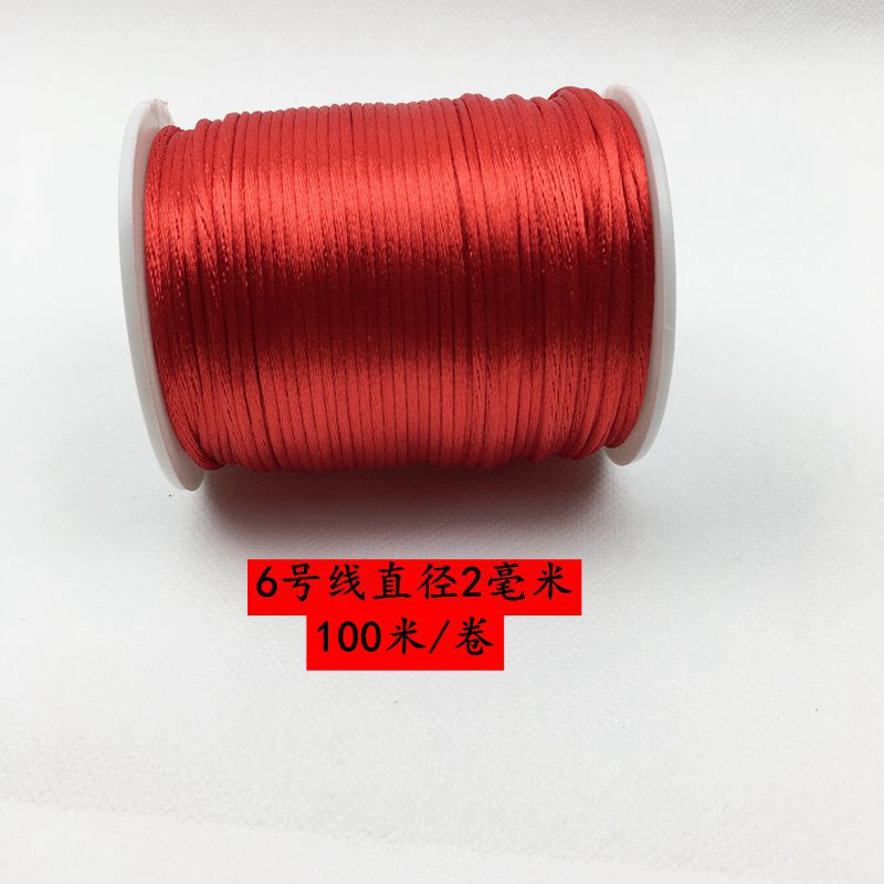 Dây màu đỏ bện dây tự làm Trung Quốc nút thắt dây đeo vòng tay vòng chân dây chuyền dây rung với cùng một đoạn dây bện - Vòng chân cửa hàng phụ kiện