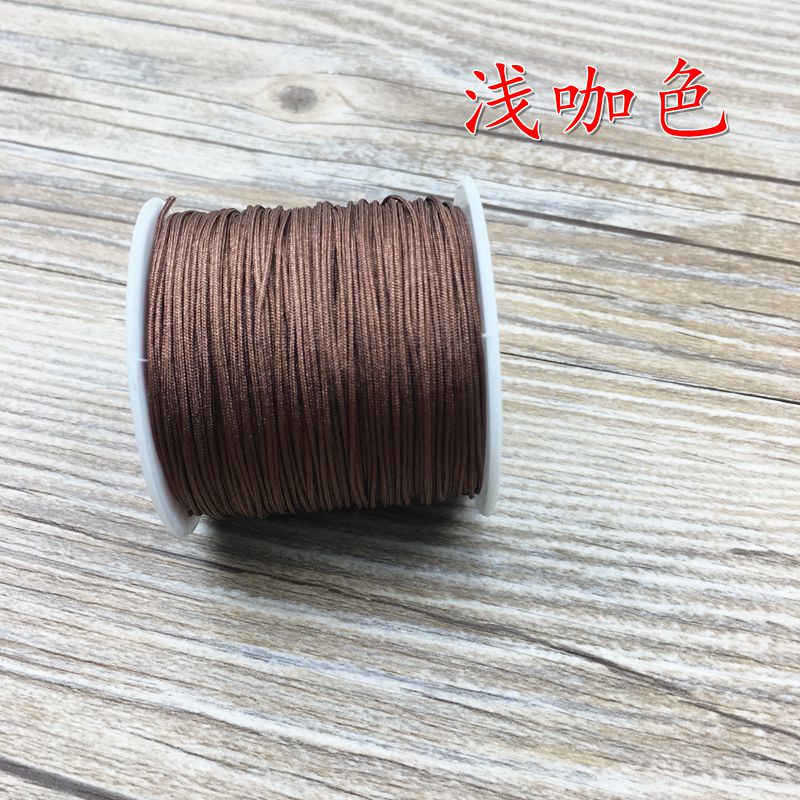 Số 72 dòng ngọc 0,8 mm DIY tay dệt kim Vòng tay vòng chân vòng cổ mặt dây chuyền ngọc bích dòng màu đỏ - Vòng chân vòng chân cho nữ