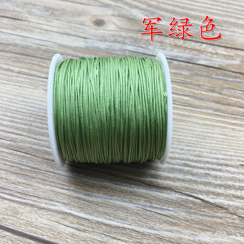 Số 72 dòng ngọc 0,8 mm DIY tay dệt kim Vòng tay vòng chân vòng cổ mặt dây chuyền ngọc bích dòng màu đỏ - Vòng chân vòng chân cho nữ