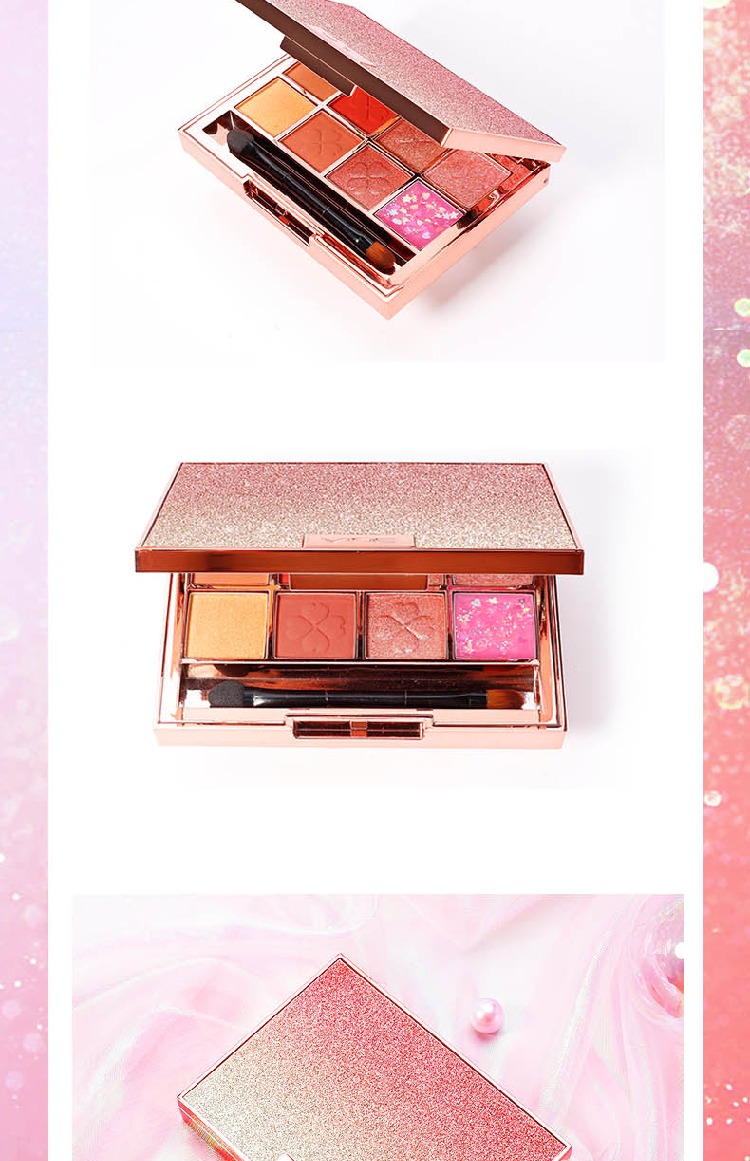 VNC Golden Branch Jade Eyeshadow Aurora 8 Bảng màu chính hãng Hoàng hôn đầy màu sắc Ấm áp màu đỏ Kim loại Frenzy Symphony Chameleon các tông màu mắt đẹp