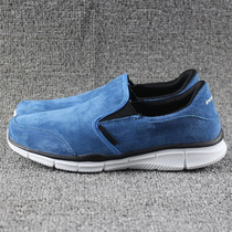 Stock cut clearance mens shoes casual shoes leather one pedal lazy shoes British shoes trend men