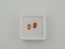 Synthetic orange sapphire flame melting 4 * 6mm elliptical faceted gem specimen naked stone