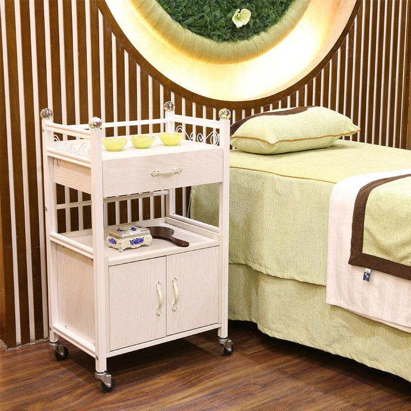 Special European beauty cart with drawer Beauty salon cart Hair tool cart Multi-function shelf
