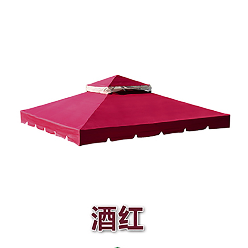 Roman Tent Replacement Top Cloth, Outdoor Four-Corner Pavilion, Thickened Waterproof Tarpaulin, Replaceable Thatch Roof with Transparent Screen