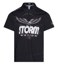 Korean 2024 Storm Bowling Stand Collar T-Shirt Sportswear Quick-Drying Fabric ST-BD-07