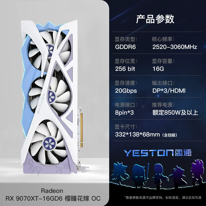 AMD RX9070XT/9070GRE Huayue Dark Dog настольный игровой компьютер независимая национальная дополнительная видеокарта
