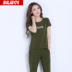 Bilic 2019 hè giản dị phù hợp với thời trang Bộ đồ thể thao Hàn Quốc nữ mùa hè tay ngắn thể thao hai bộ thủy triều - Thể thao sau bộ quần áo thể thao nữ Thể thao sau