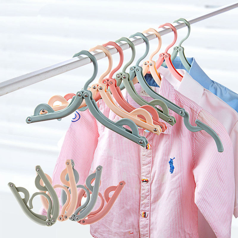 Lishanjia Fold Tour Hanger Portable Travel Clothes Rack Home Windproof Clothes Hanger Drying Hanger