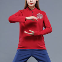 Tai Chi suit womens summer thin short-sleeved T-shirt practice pants Male practice suit Martial arts Taijiquan clothing cultural shirt