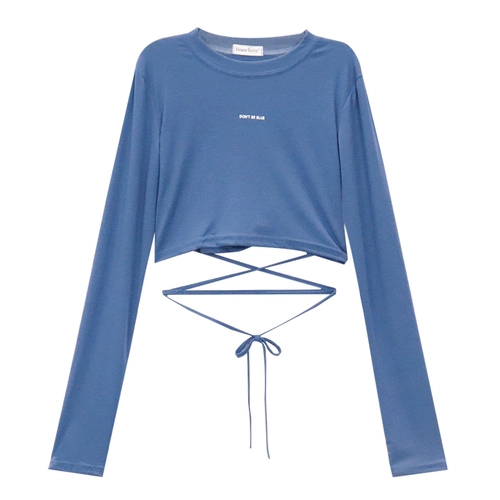 Сексуальная короткая приталенная брендовая утепленный лонгслив