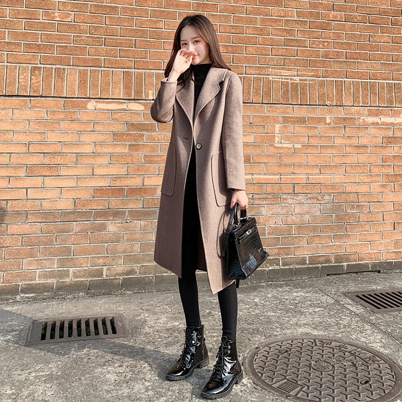 Anti - season Clearing Mao Cover Woman - long Han Edition 2022 Fall - Winter New Popular Lax Heben Wind Coat