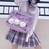 Сладкая и прохладная сумка на плече 2024 Новая универсальная женская сеть красная прозрачная сумка для боли девушка JK Tote Bag с большой студенческой волной