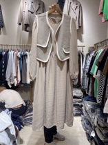 South Korea Autumn New temperament design sense loose meat cover thin dress female with vest two-piece long skirt
