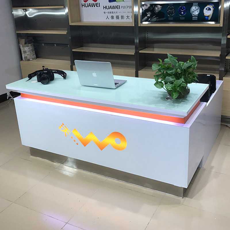 New Telecom Mobile China Unicom Light Reception Desk Cashier Front