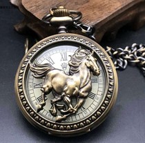 Antique mechanical pocket watch European retro double shell mens crystal hanging watch antique collection pocket watch mechanical watch